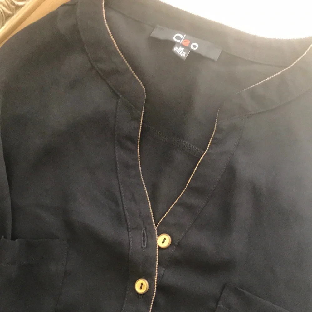 Black Button-Up Blouse - Picture 2 of 4